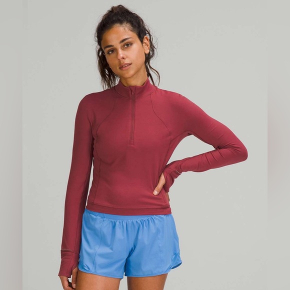 lululemon athletica Tops - Lululemon $98 Its Rulu Run Cropped Half-Zip
Mulled Wine size 12